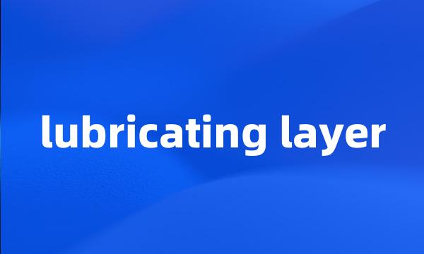 lubricating layer