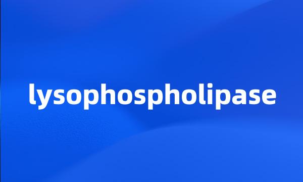 lysophospholipase