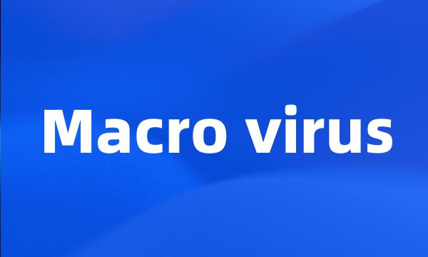 Macro virus