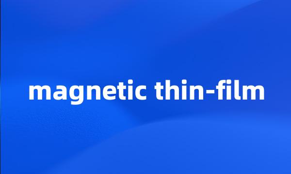 magnetic thin-film