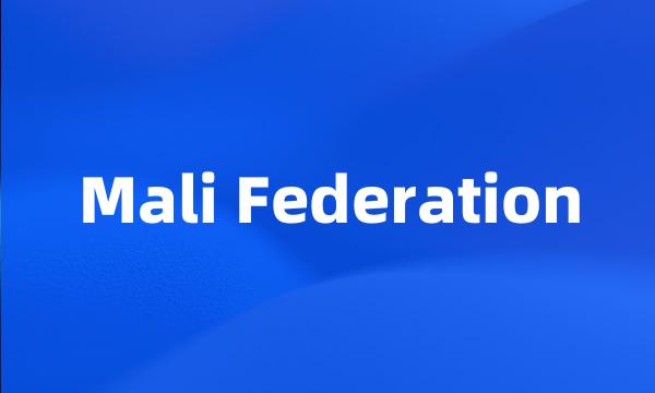 Mali Federation