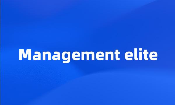 Management elite