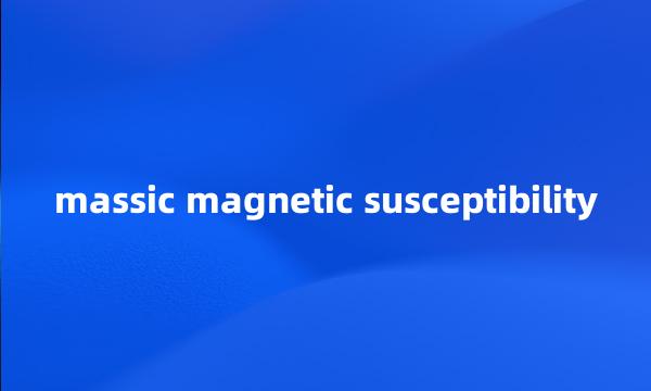 massic magnetic susceptibility