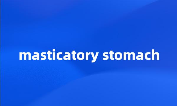 masticatory stomach