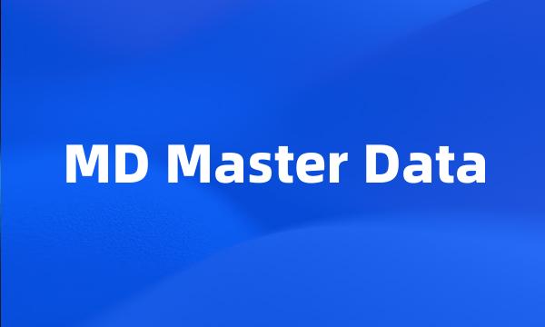 MD Master Data