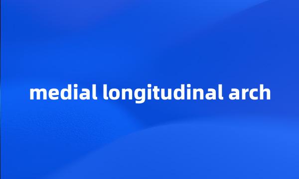 medial longitudinal arch