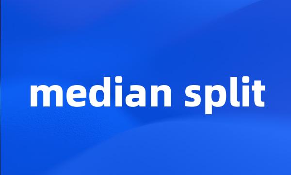 median split