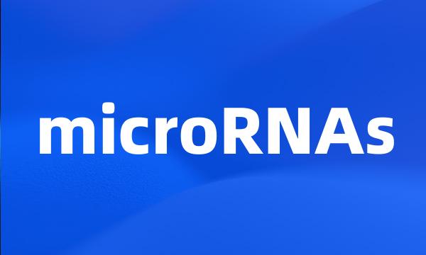 microRNAs