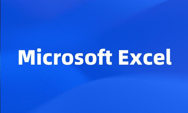 Microsoft Excel