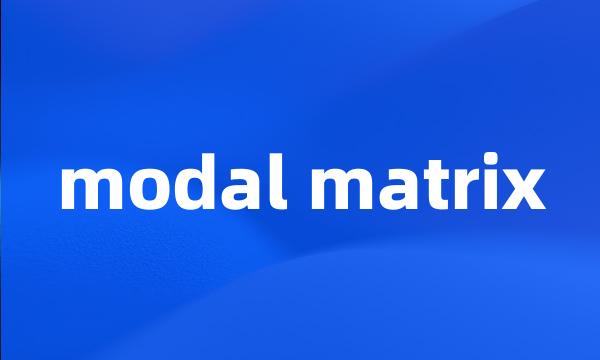 modal matrix