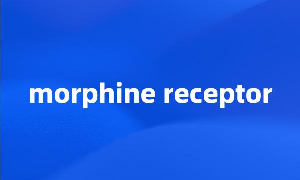 morphine receptor