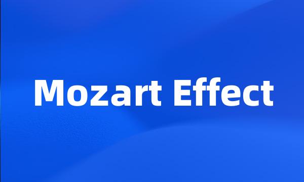 Mozart Effect