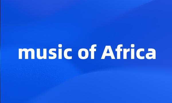 music of Africa