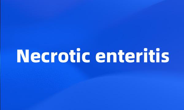 Necrotic enteritis