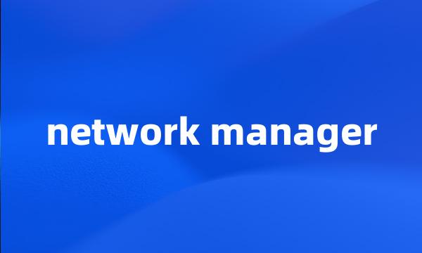 network manager