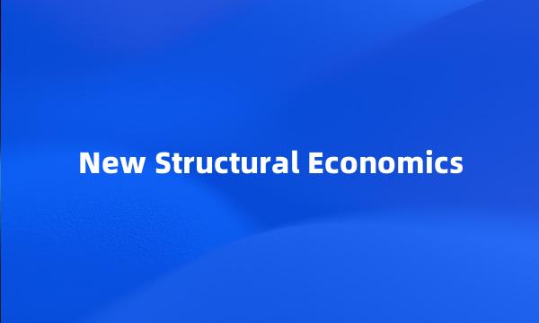 New Structural Economics