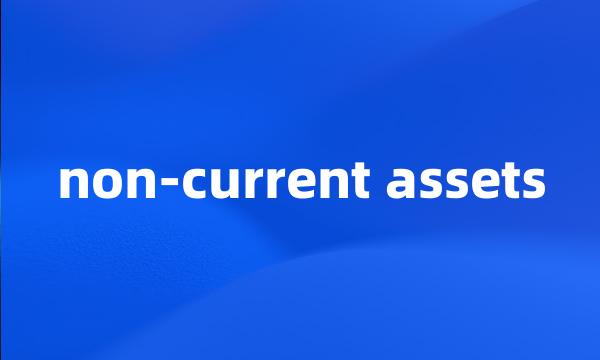 non-current assets