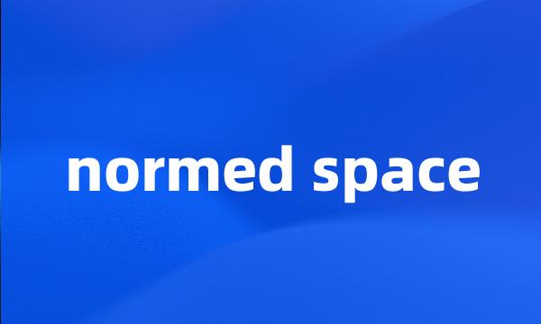 normed space