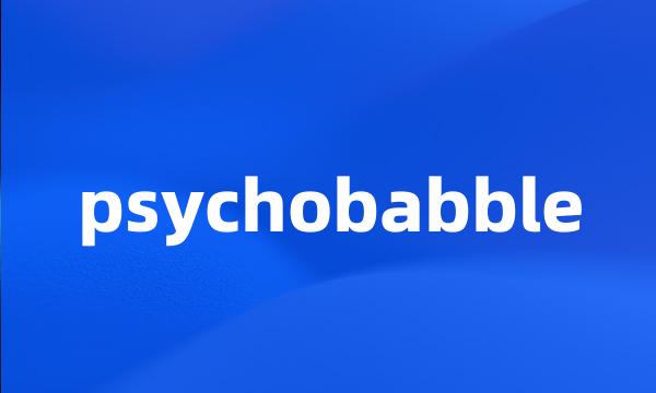psychobabble