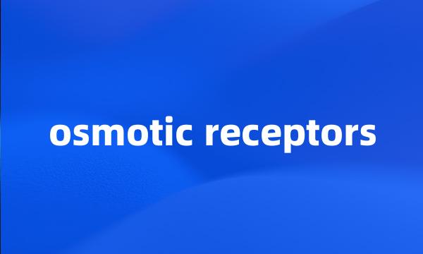 osmotic receptors