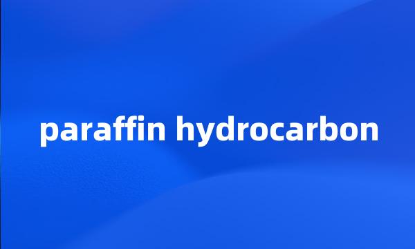 paraffin hydrocarbon