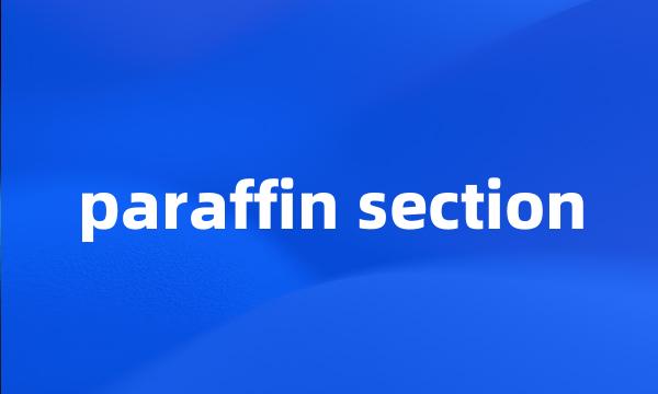 paraffin section