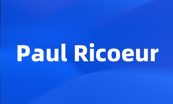 Paul Ricoeur