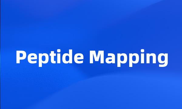 Peptide Mapping