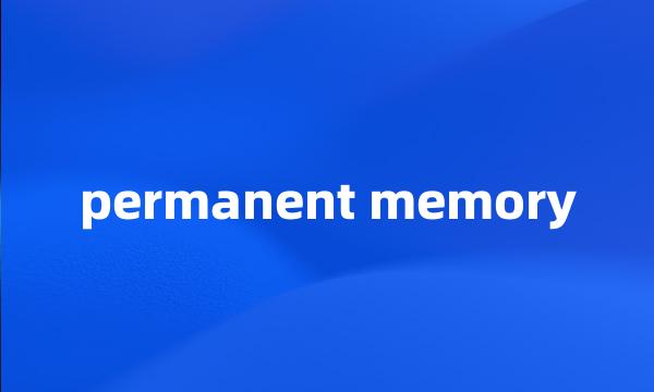 permanent memory