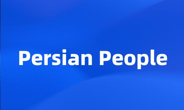 Persian People