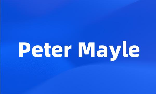 Peter Mayle