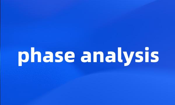 phase analysis