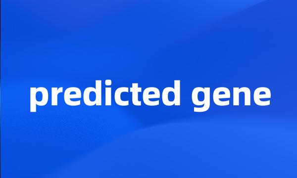 predicted gene