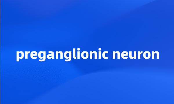 preganglionic neuron