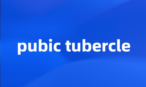 pubic tubercle