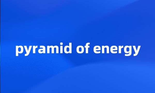 pyramid of energy