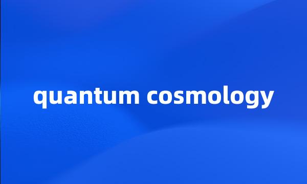 quantum cosmology