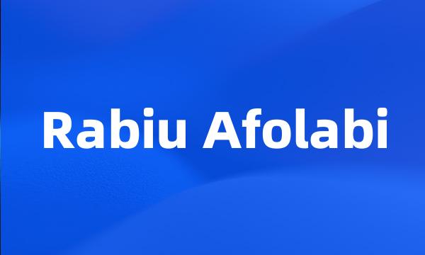 Rabiu Afolabi