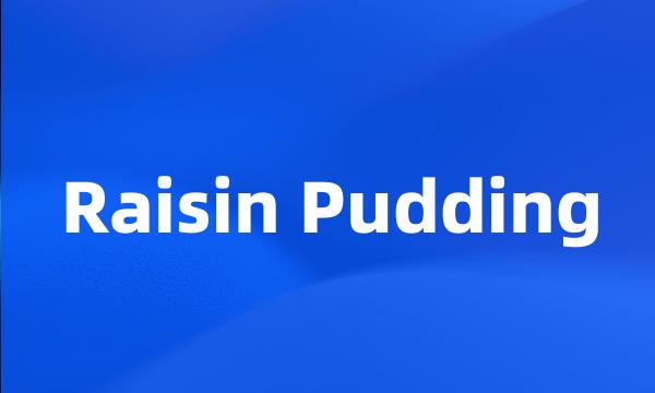 Raisin Pudding