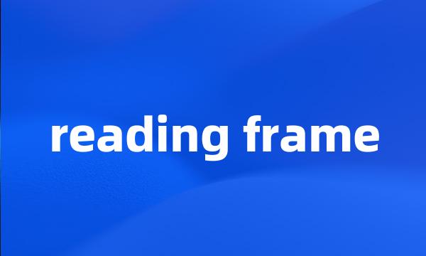 reading frame