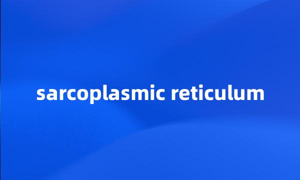 sarcoplasmic reticulum