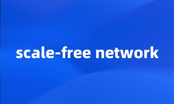 scale-free network