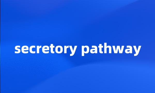 secretory pathway