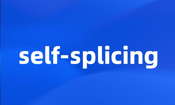 self-splicing