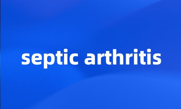 septic arthritis