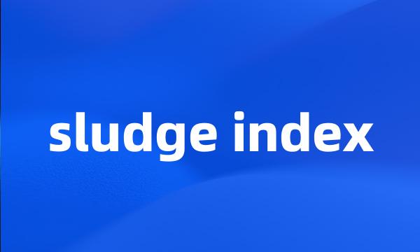 sludge index