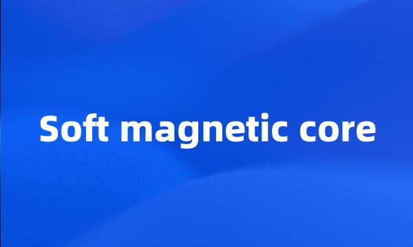 Soft magnetic core