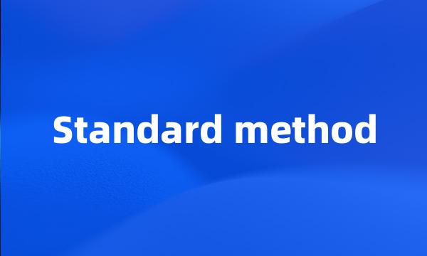 Standard method