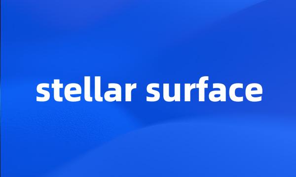 stellar surface