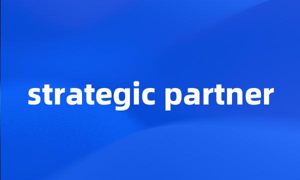 strategic partner